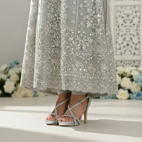 Silver Fancy Bridal Sandal FN6177 Shopping Day Red Carpet