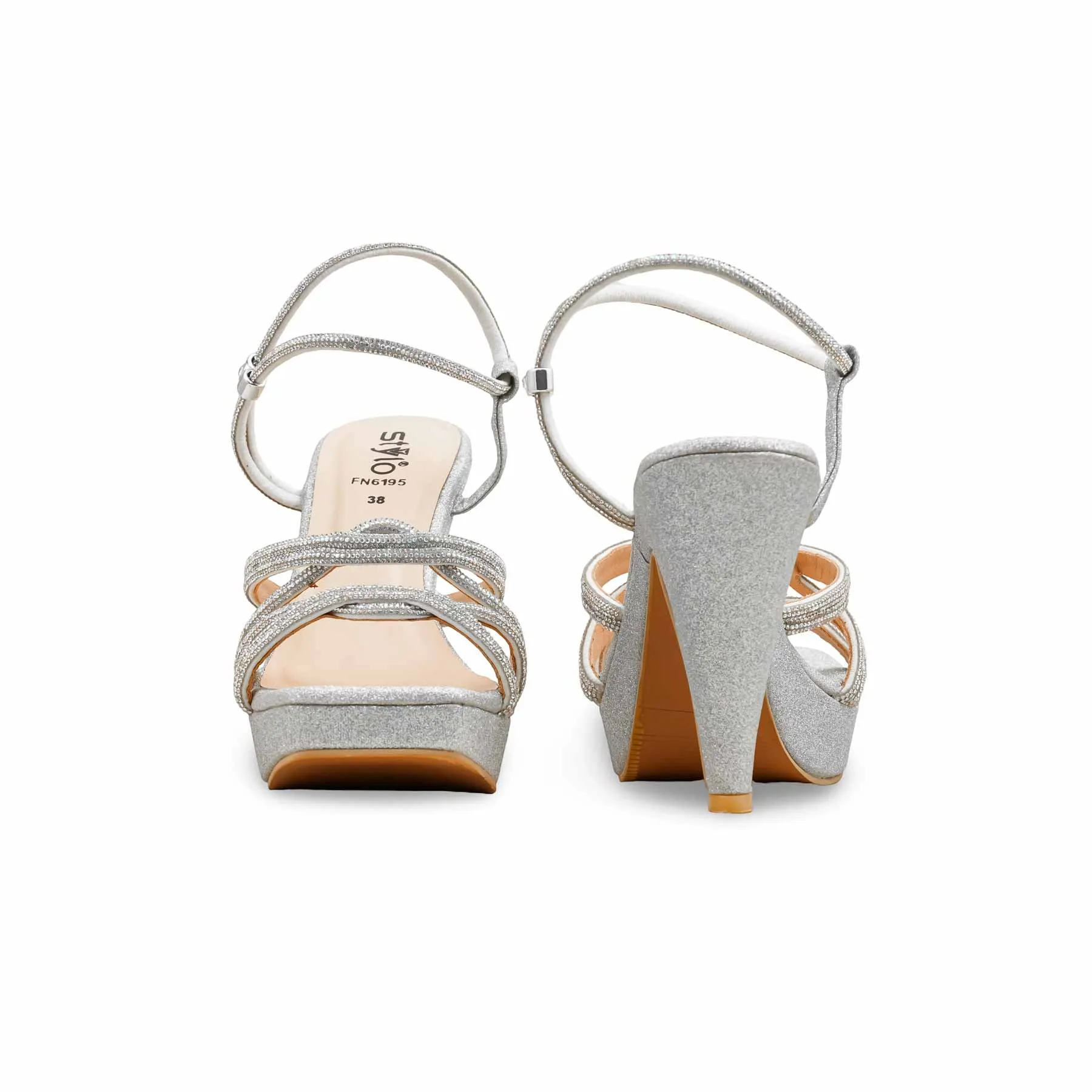 Alluring Appeal Silver Fancy Bridal Sandal FN6195