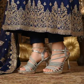 Silver Fancy Bridal Sandal FN6231 Luxury Appeal