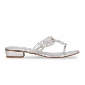 Silver Fancy Chappal FN0744 Rooftop Glam