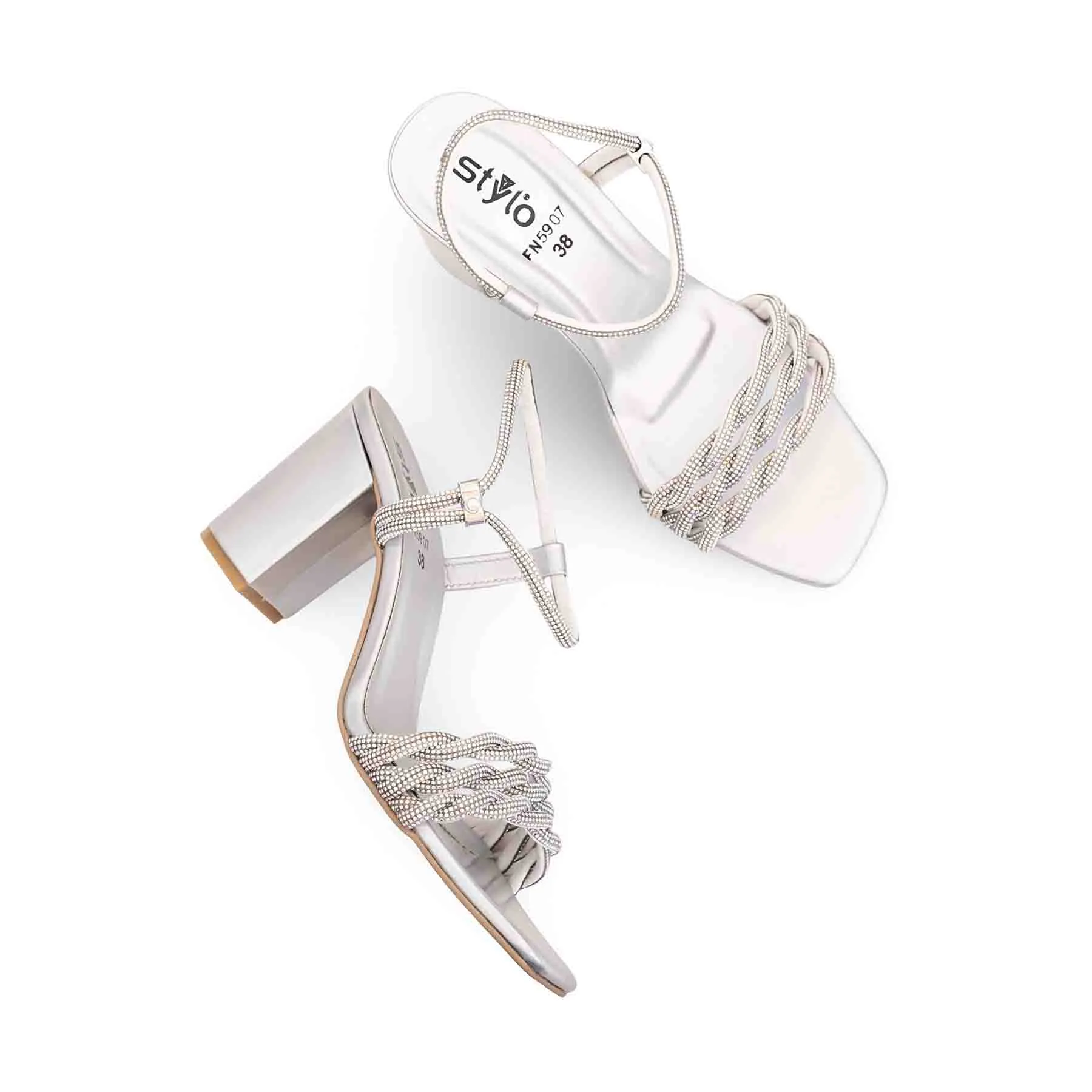 Silver Fancy Sandal FN5907 Party Ready Quick Change