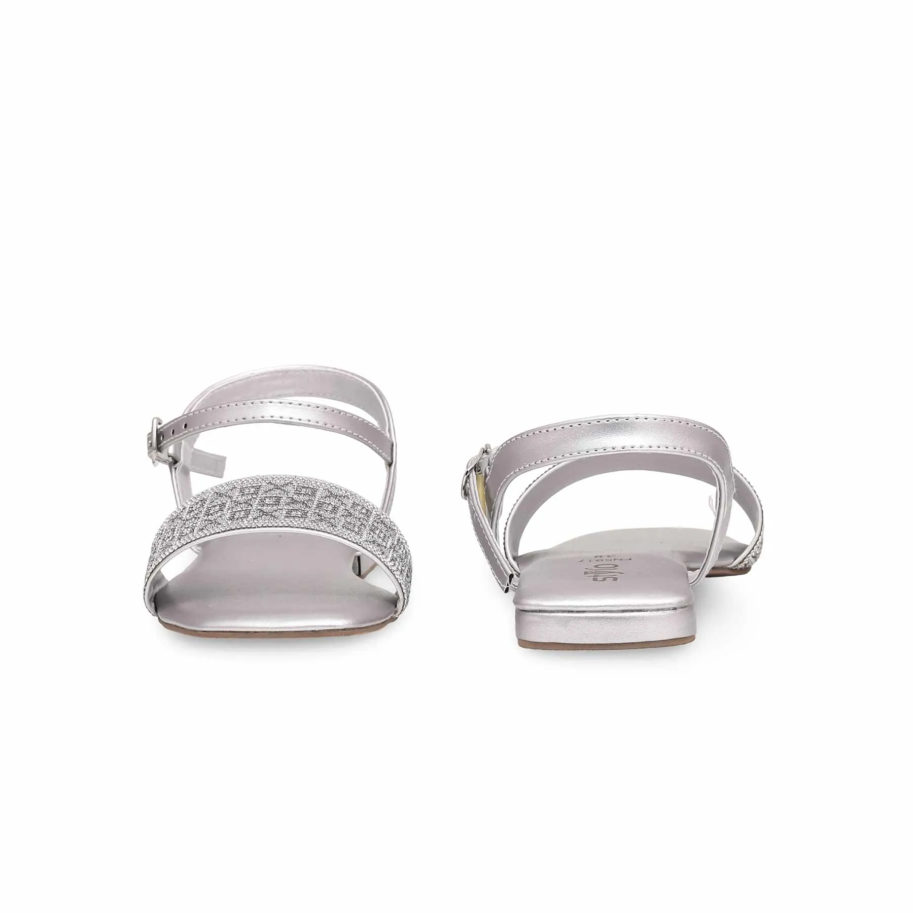 Silver Fancy Sandal FN5917 Shop Street