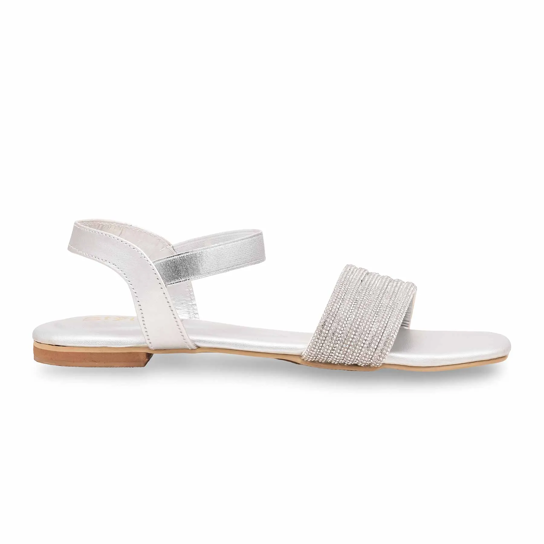 Perfect Lines Silver Fancy Sandal FN6014