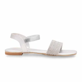 Perfect Lines Silver Fancy Sandal FN6014