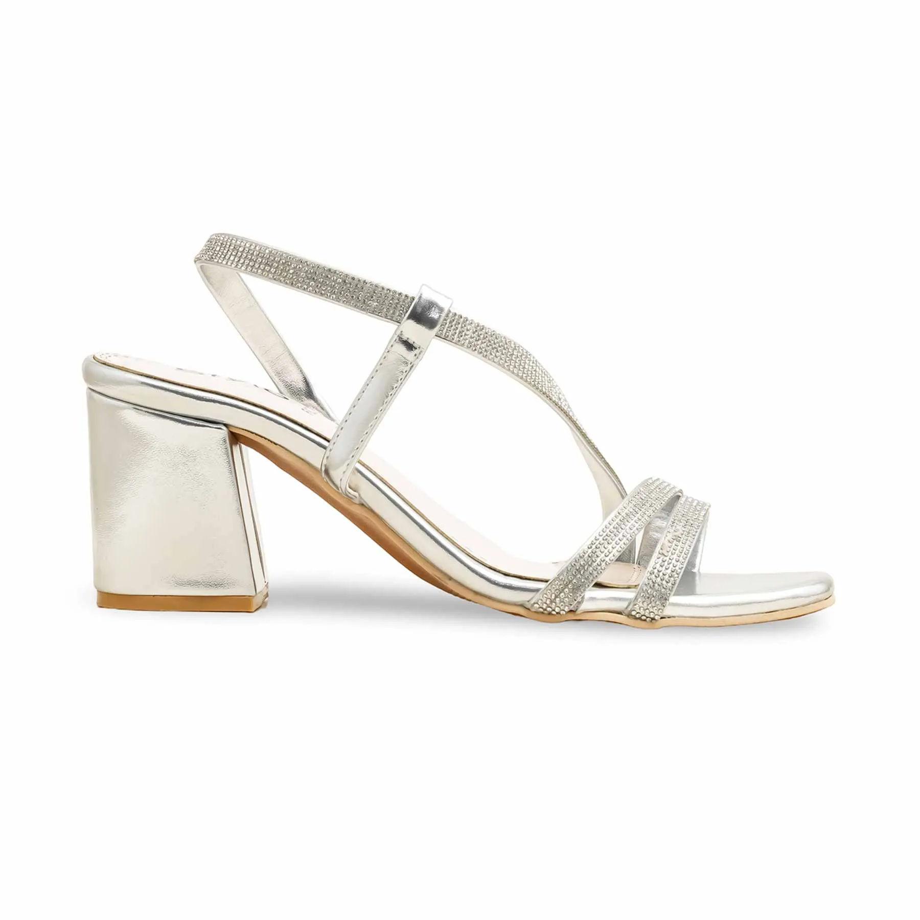 Silver Fancy Sandal FN6212 Milan Mood