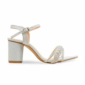 Silver Fancy Sandal For Ladies FN6228 Stunning Style