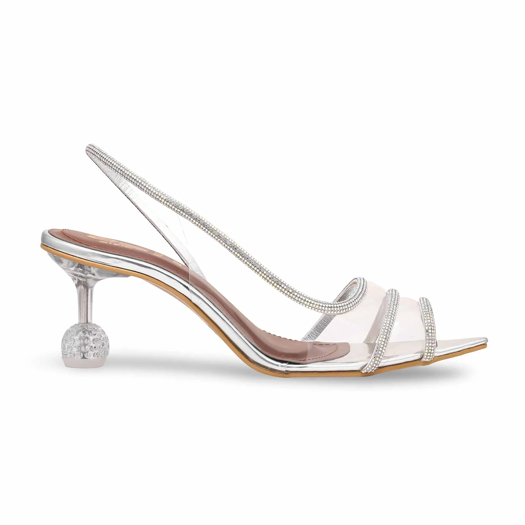 Silver Fancy Sandal For Women FN6005 Boho Glow