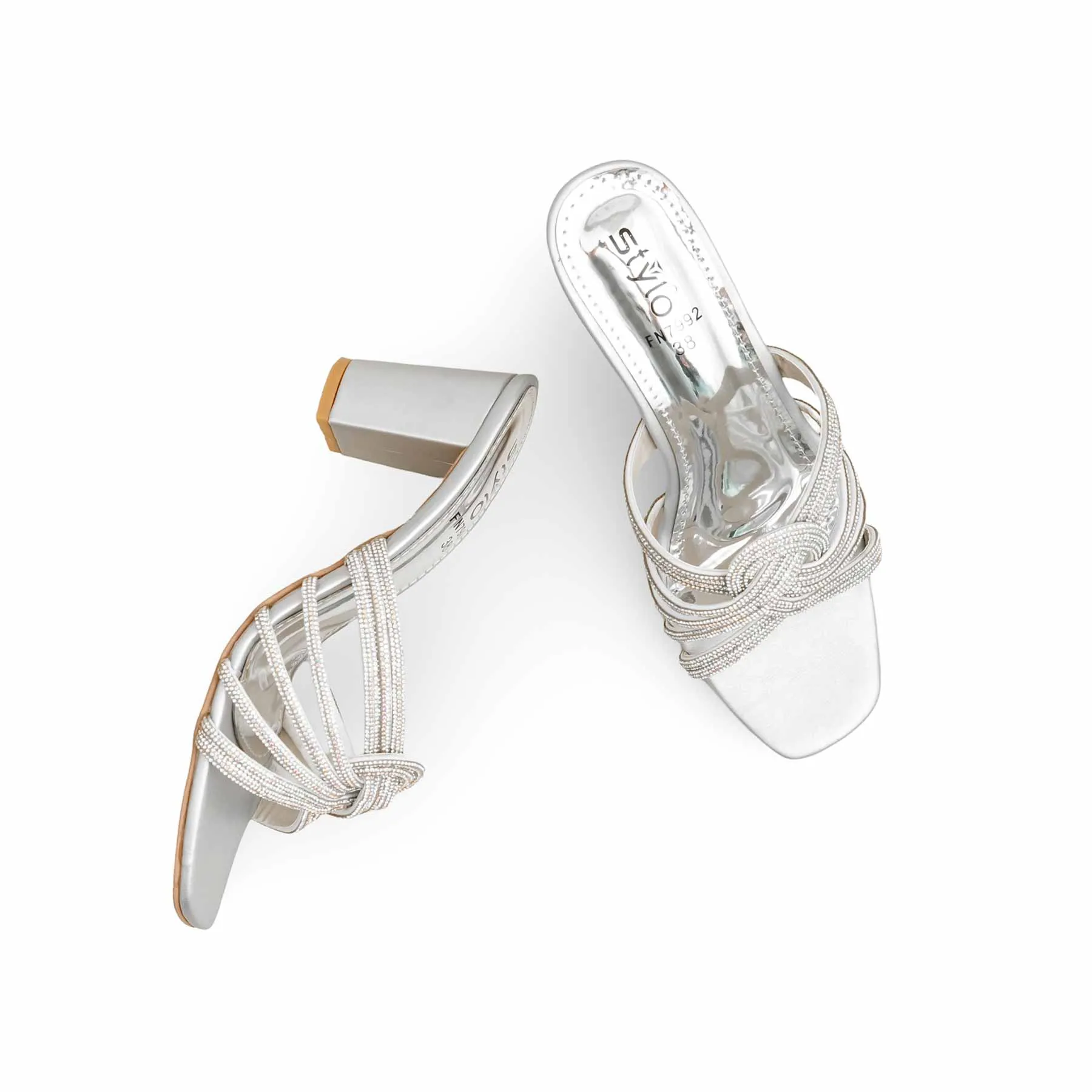 Spring Sandals Silver Fancy Slipper FN7992