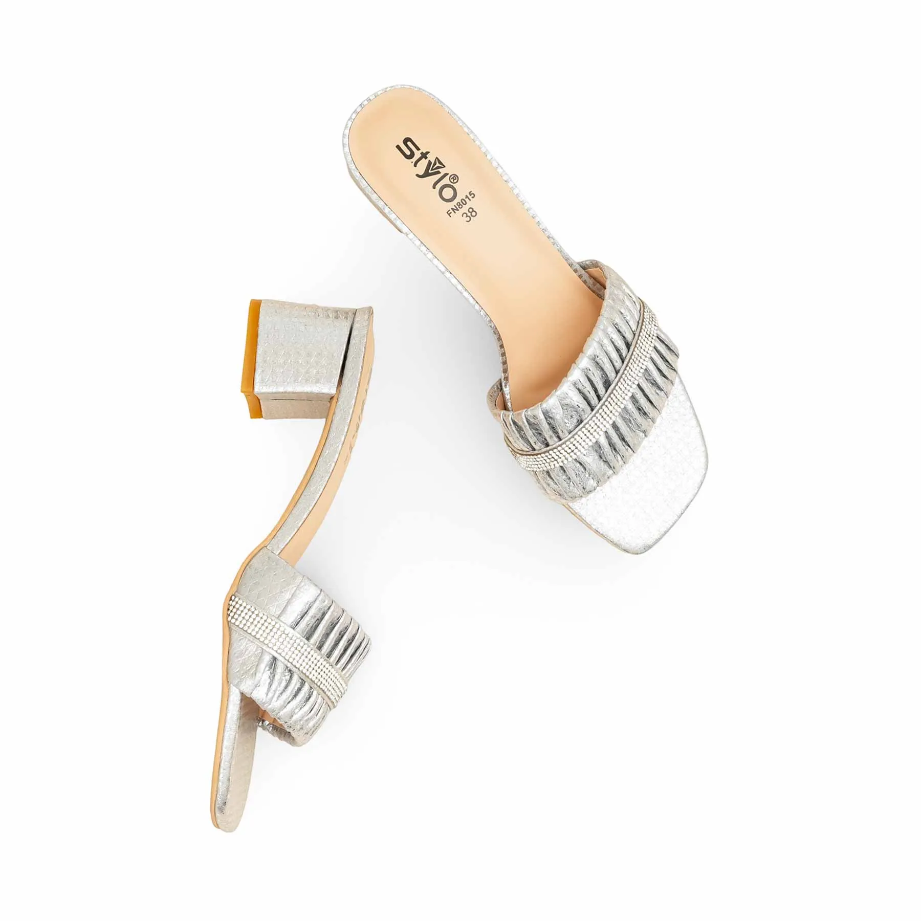 Instant Glam Silver Fancy Women Slipper FN8015