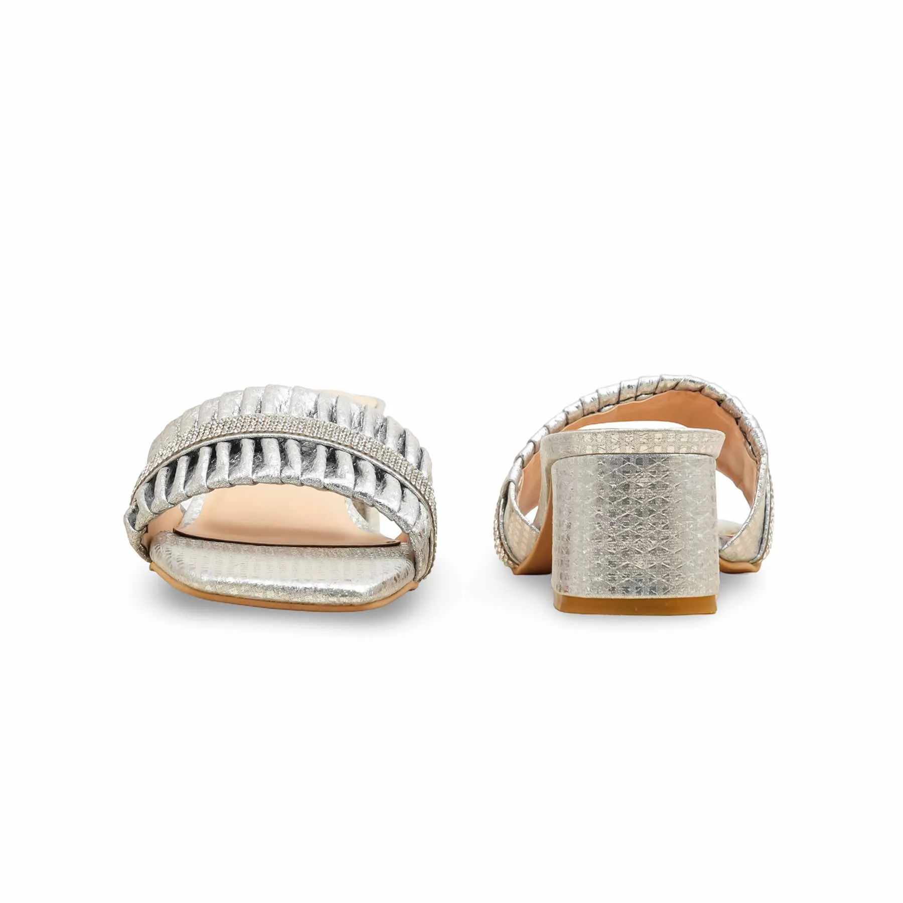 Premium boots Chic Sandals Silver Fancy Women Slipper FN8015