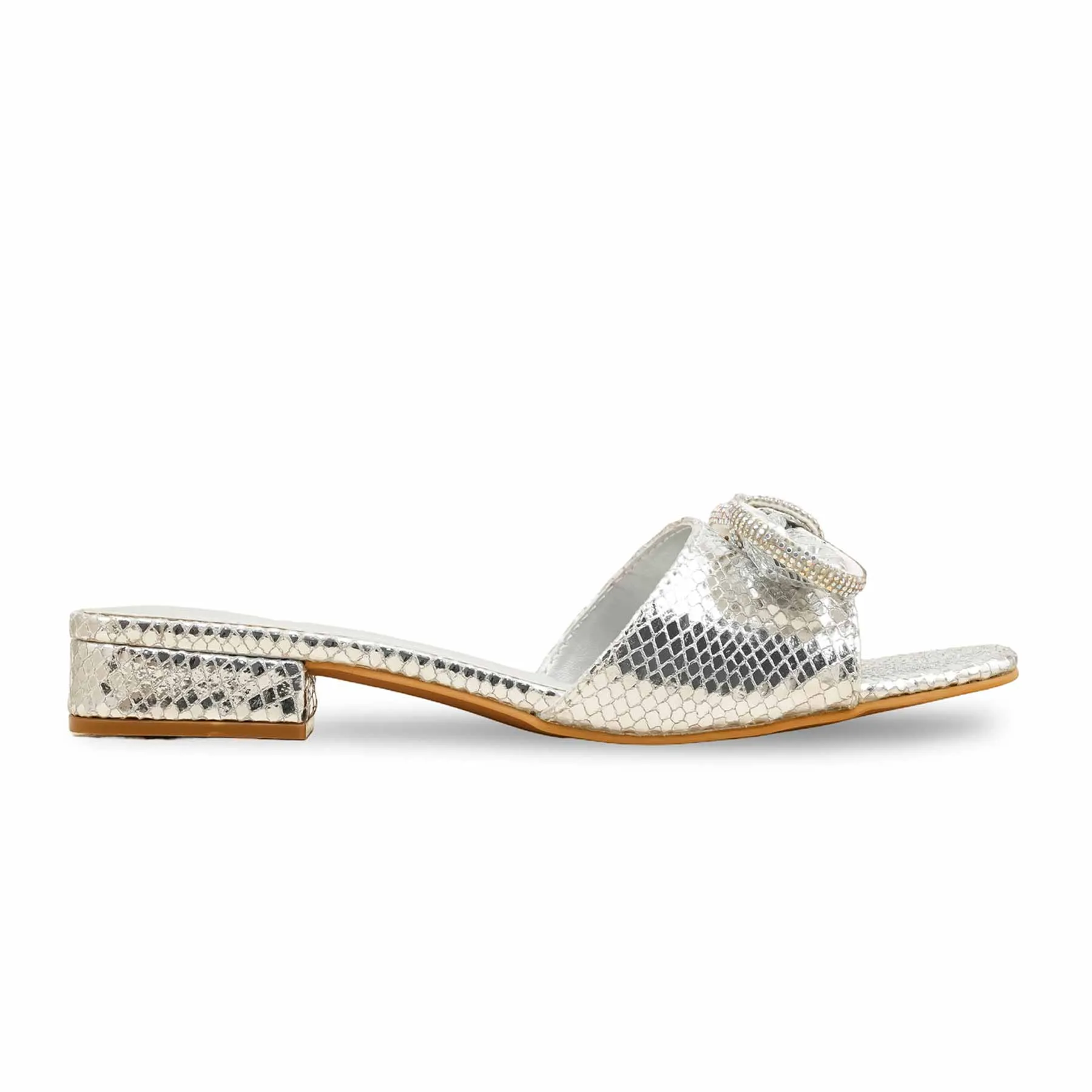 Daily Spark Silver Formal Slipper For Women FRS006