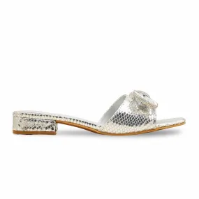 Daily Spark Silver Formal Slipper For Women FRS006
