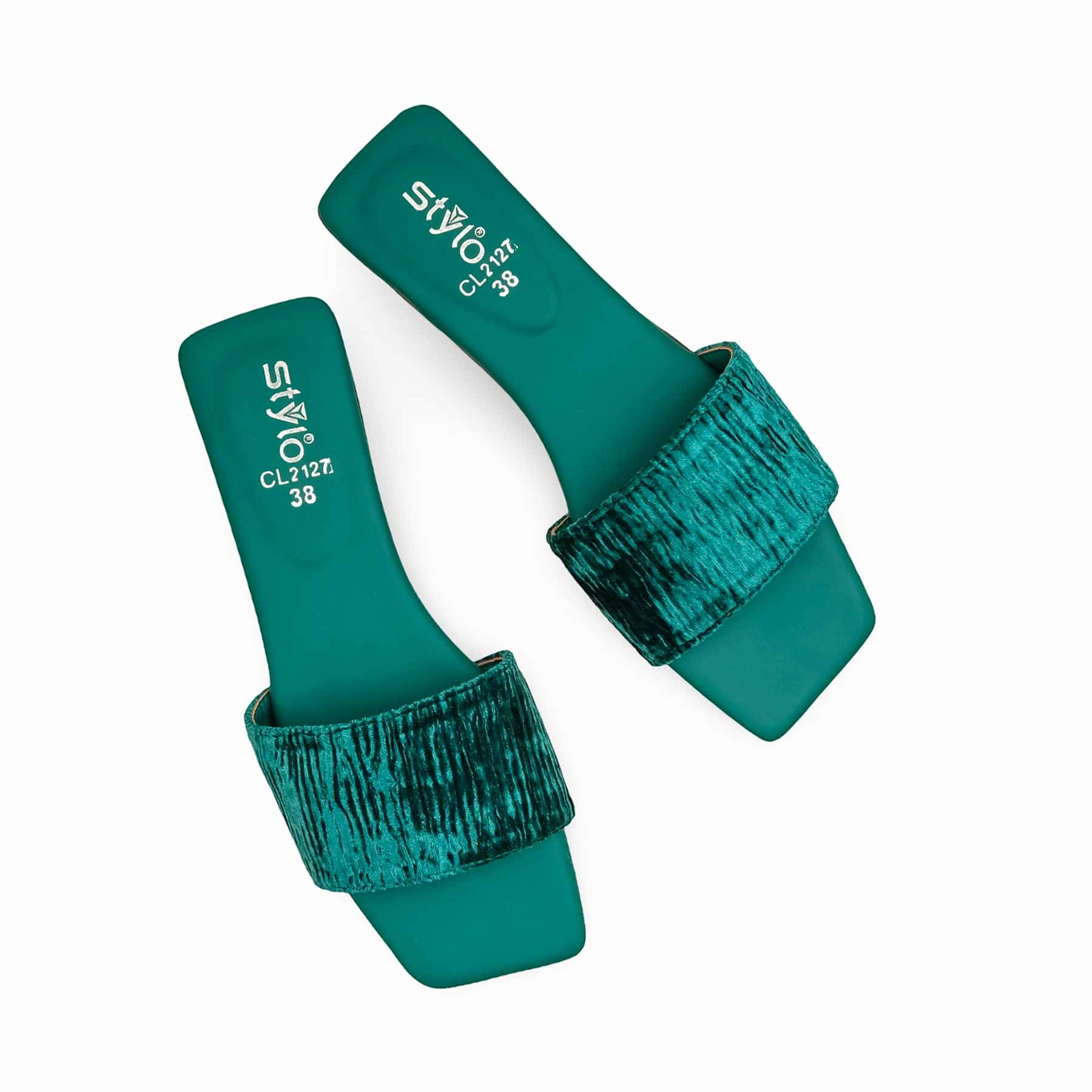 Green Casual Slipper For Women CL2127 Shop Mood