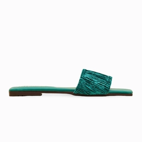 Green Casual Slipper For Women CL2127 Stylish Fit Quiet Spot