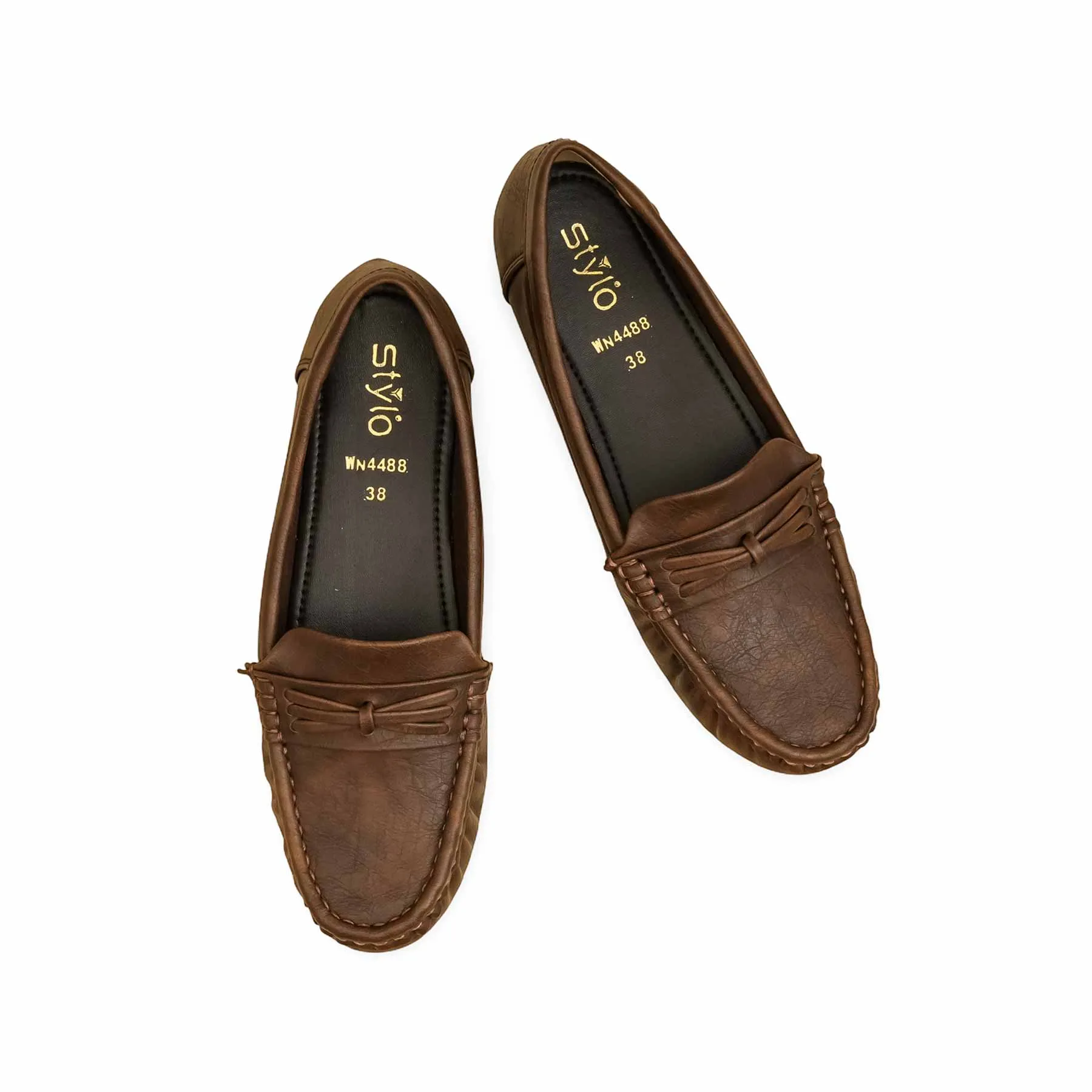 Brown Women Moccasin WN4488 Ring Glow