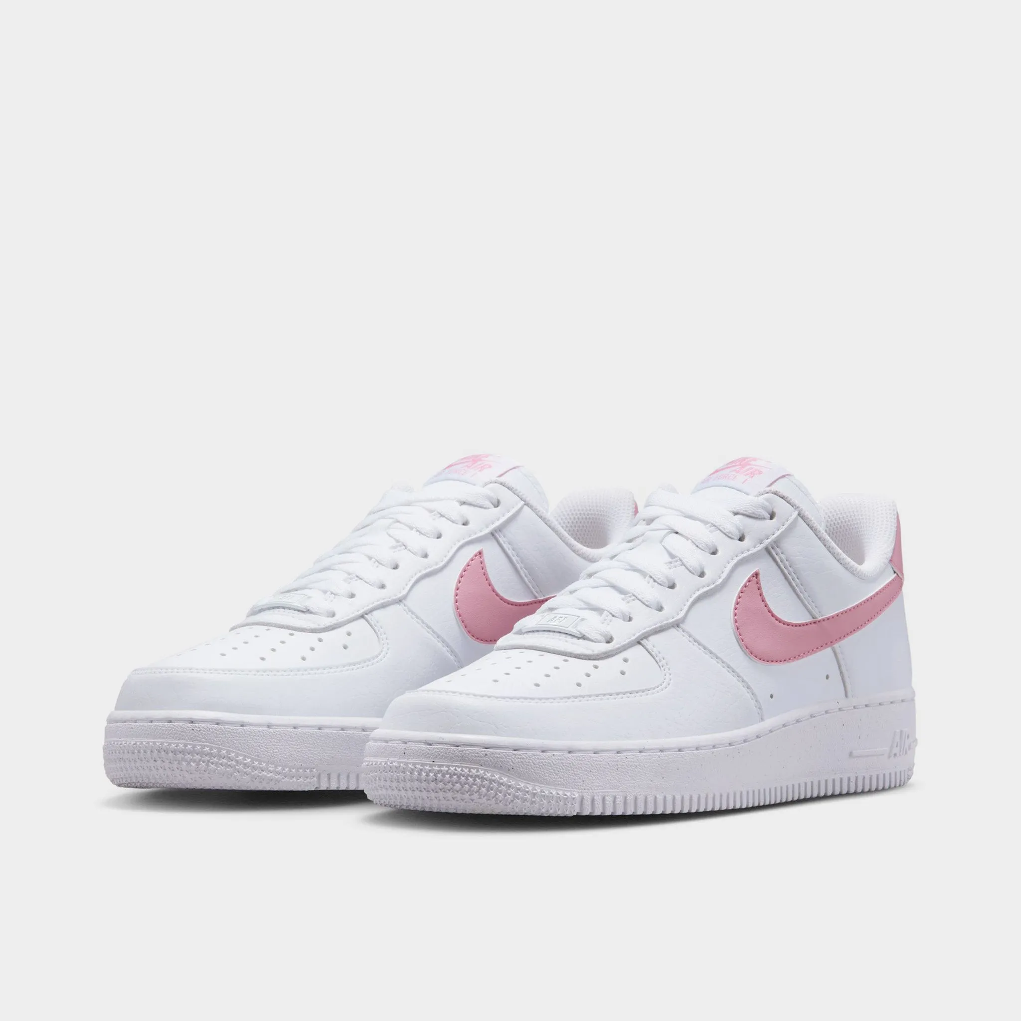 Wide Footbed No Laces Nike Women's Air Force 1 '07 Next Nature White / Elemental Pink