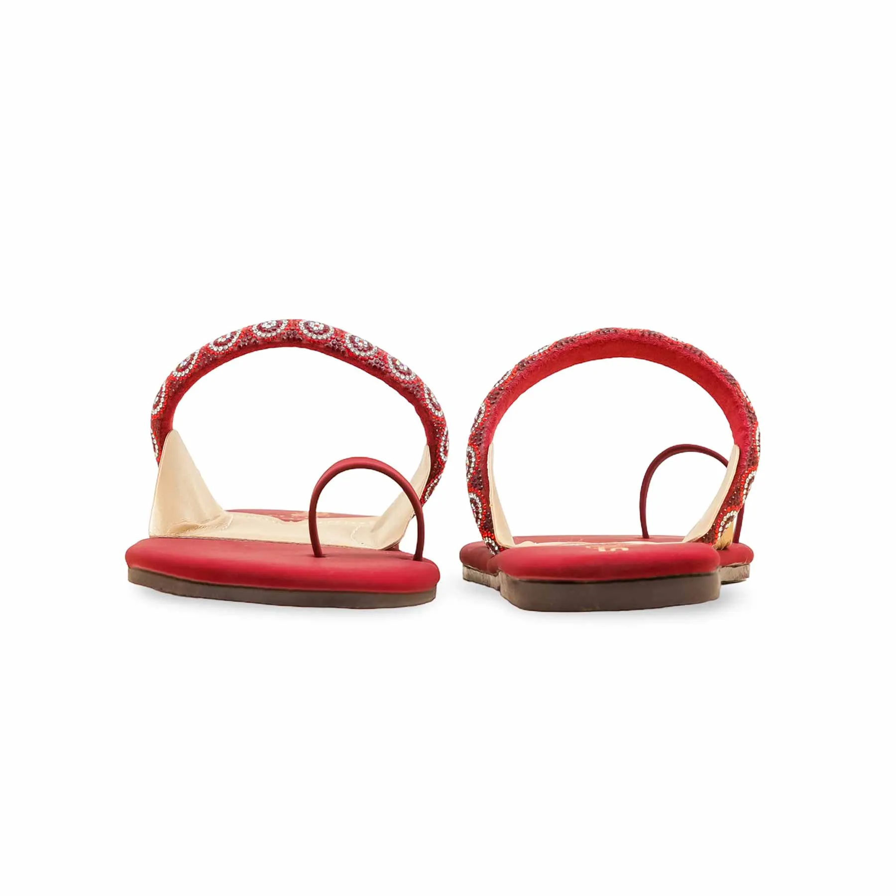 Maroon Casual Chappal For Ladies CL2142 Moon Night Bride Side