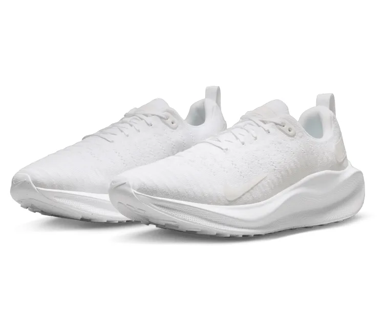 Mens Nike React Infinity Run 4 (Triple White) Lightweight EVA Foam