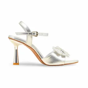 Silver Fancy Bridal Sandal FN6184 Perfect Pair Refined Footwear