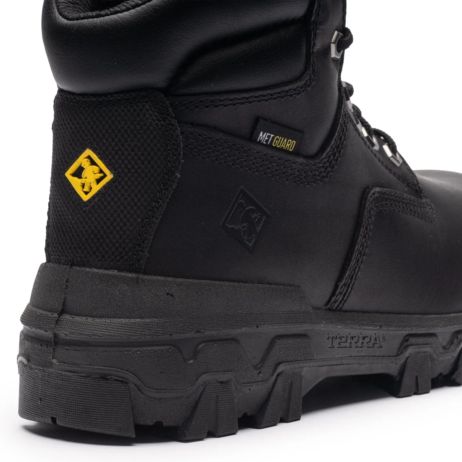 High   Performance Padded Interior Active Nomad Sentry Men's 6" Composite Toe Metguard Work Boots 4NRWBK - Limited Sizing