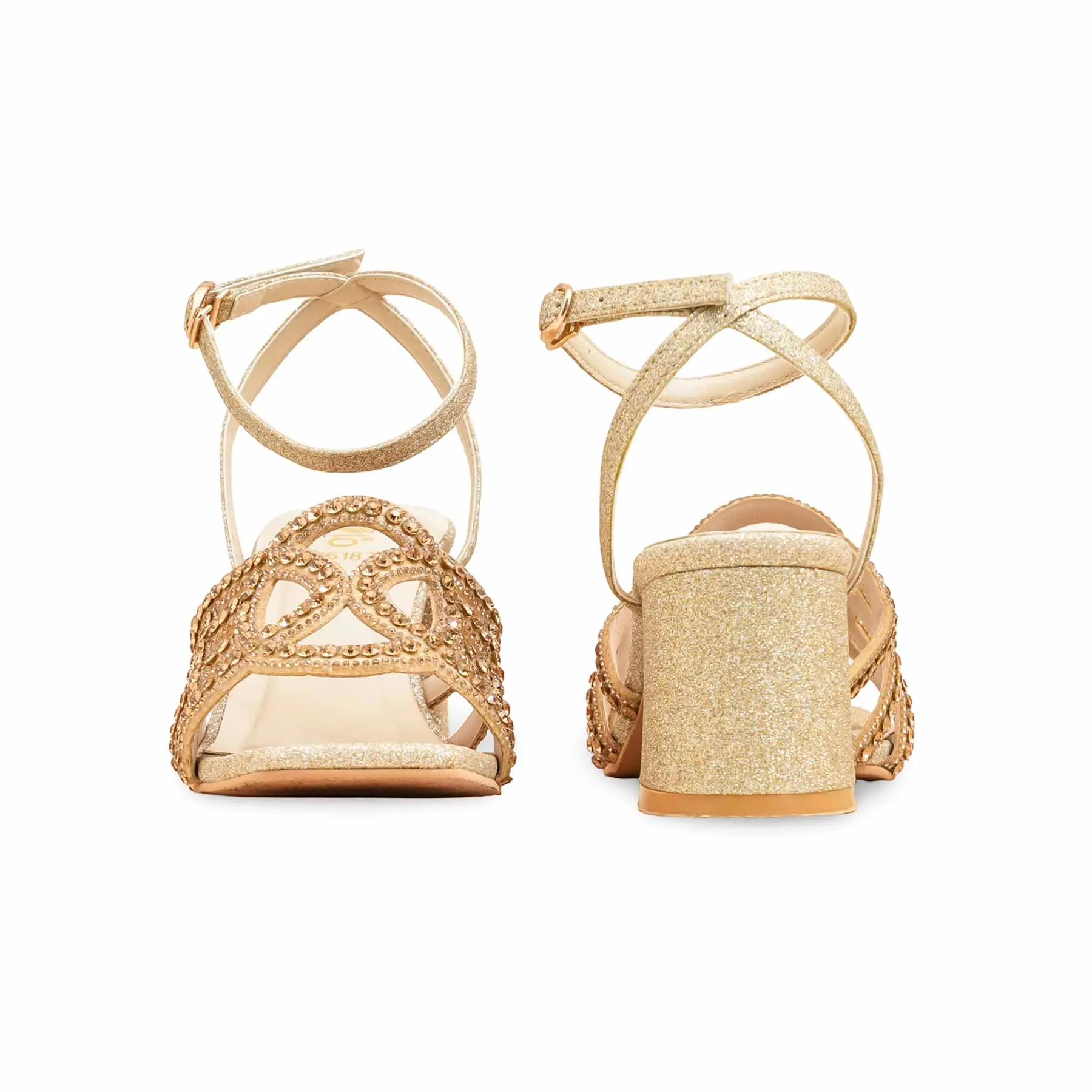 Evening Edge Golden Fancy Women Sandal FN6187