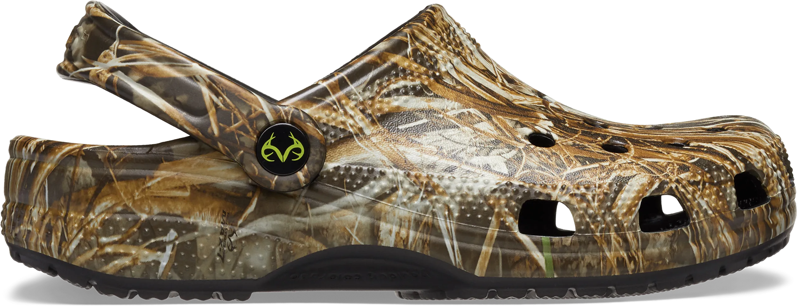 Weather Resistant Finish mens crocs realtree max-7 classic clog (camo)