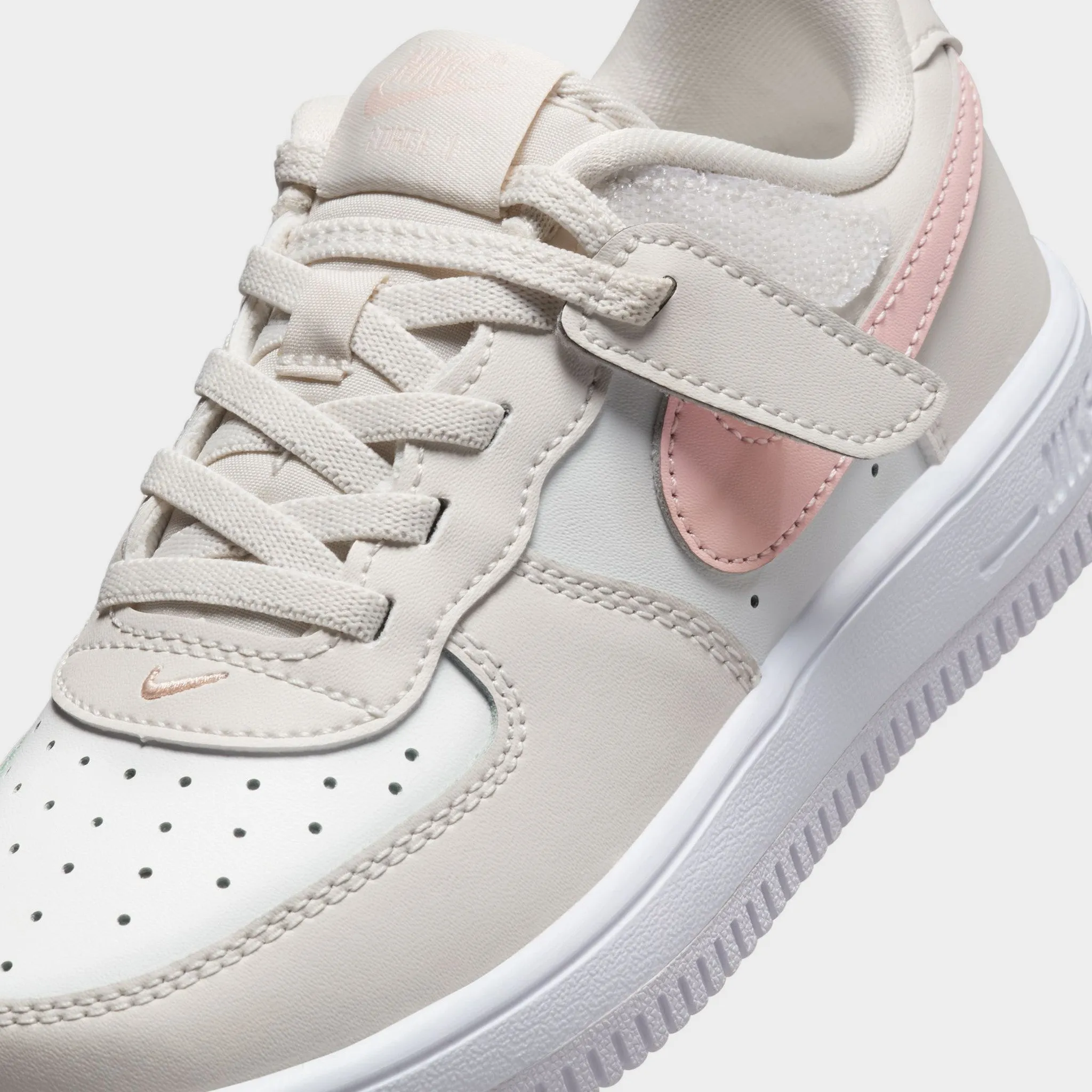 Nike Air Force 1 Low EasyOn PS Phantom / Echo Pink - Summit White Compression Fit Collar