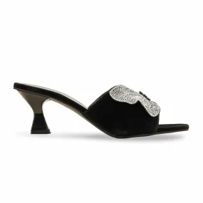 Black Fancy Slipper For Women FN7974 Statement Item