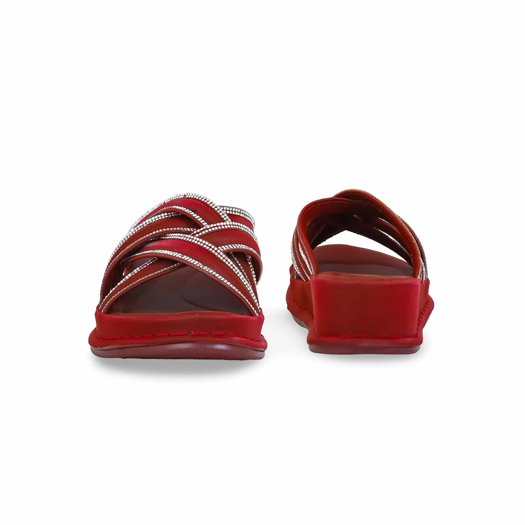 Anti Slip Maroon Formal Slipper PU0520