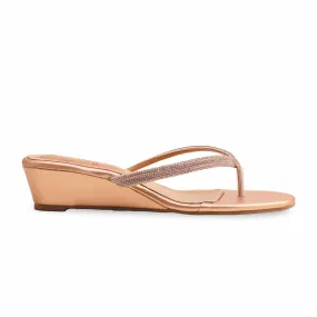 Peach Fancy Chappal FN0780 Evening Boots Bold Design