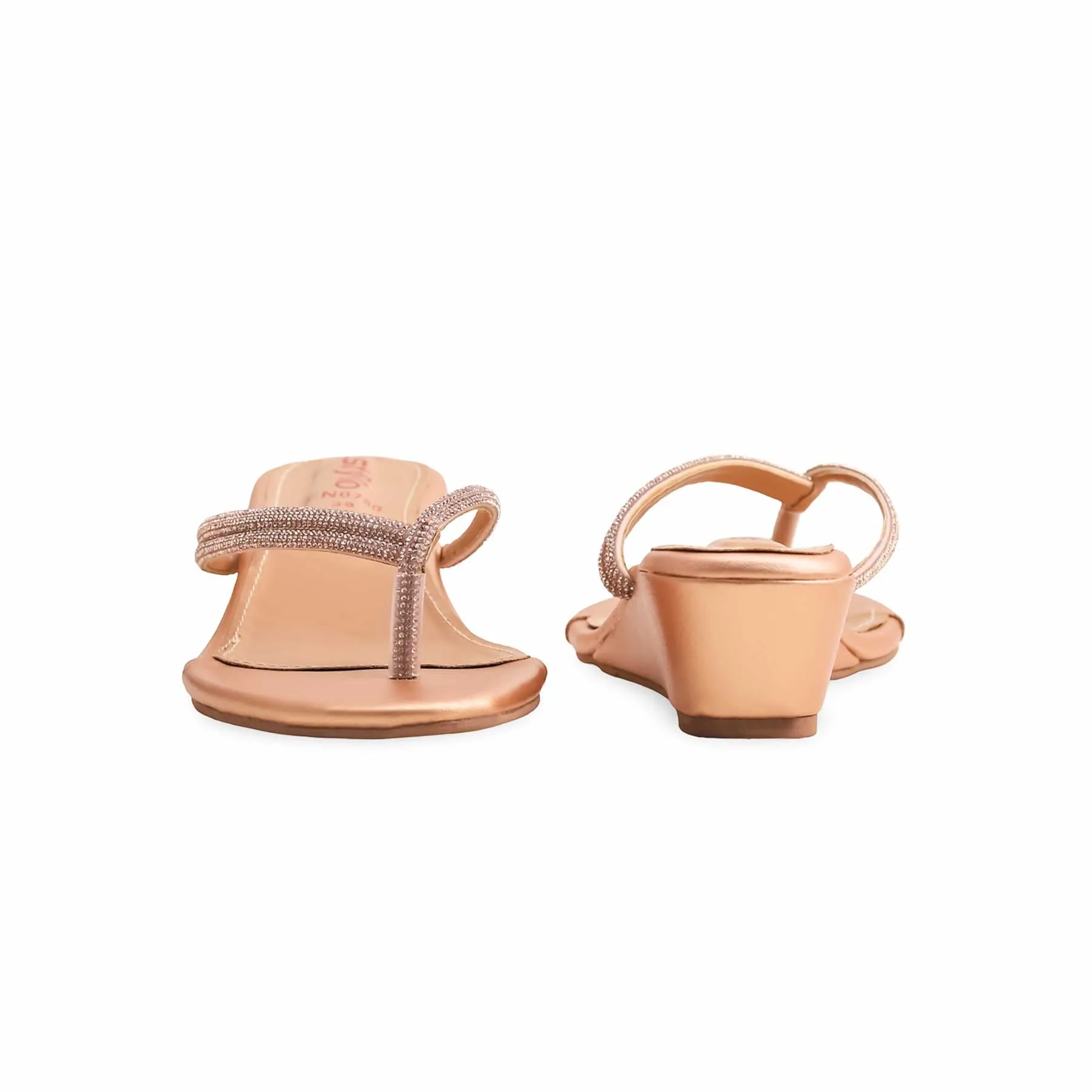 Peach Fancy Chappal FN0780 Slip Resistant Effortless Style