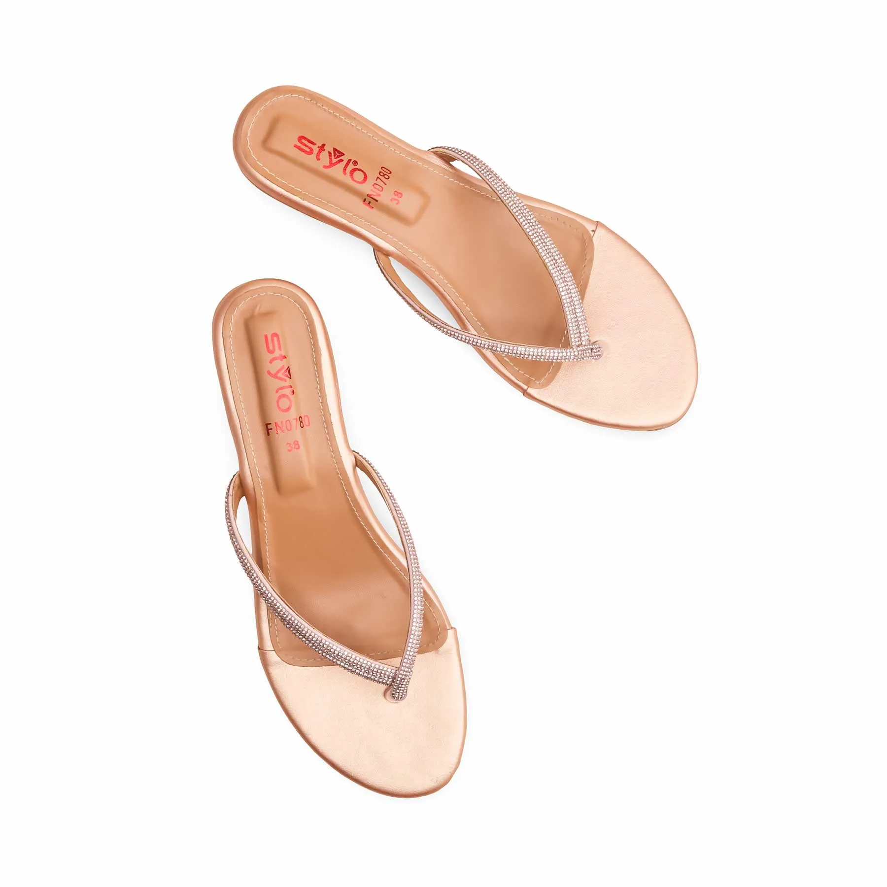 Peach Fancy Chappal FN0780 Bold Comfort