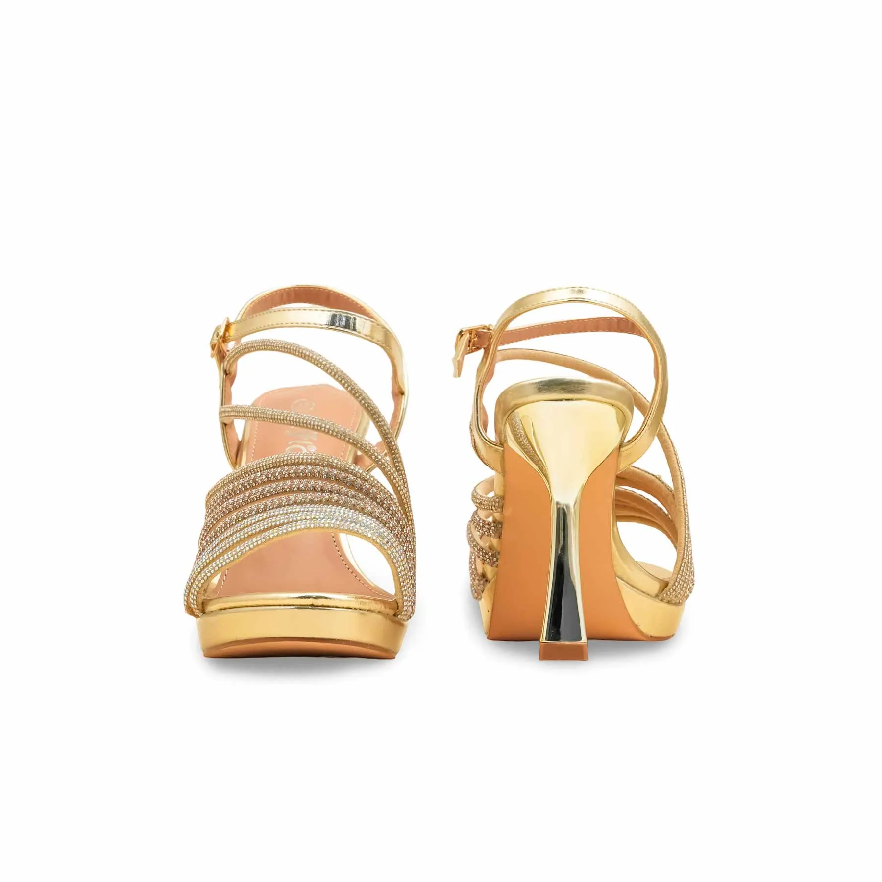 Golden Fancy Bridal Sandal FN6231 Minimal Glow