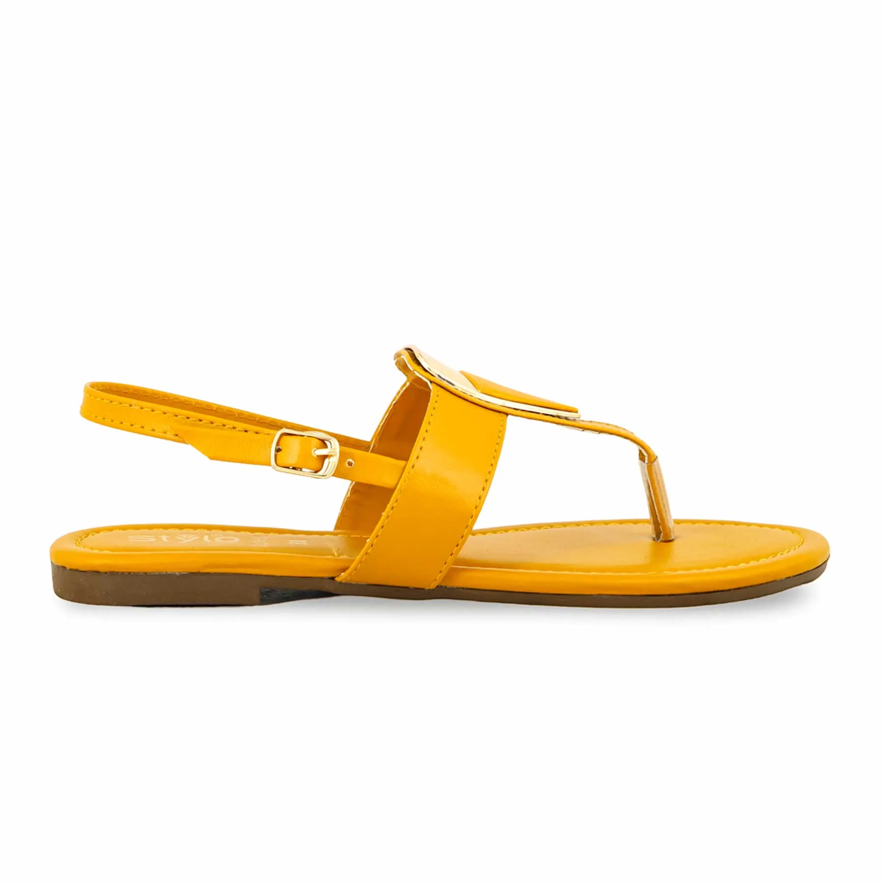 Cushioned Stream Walk Mustard Casual Chappal For Ladies CL1882