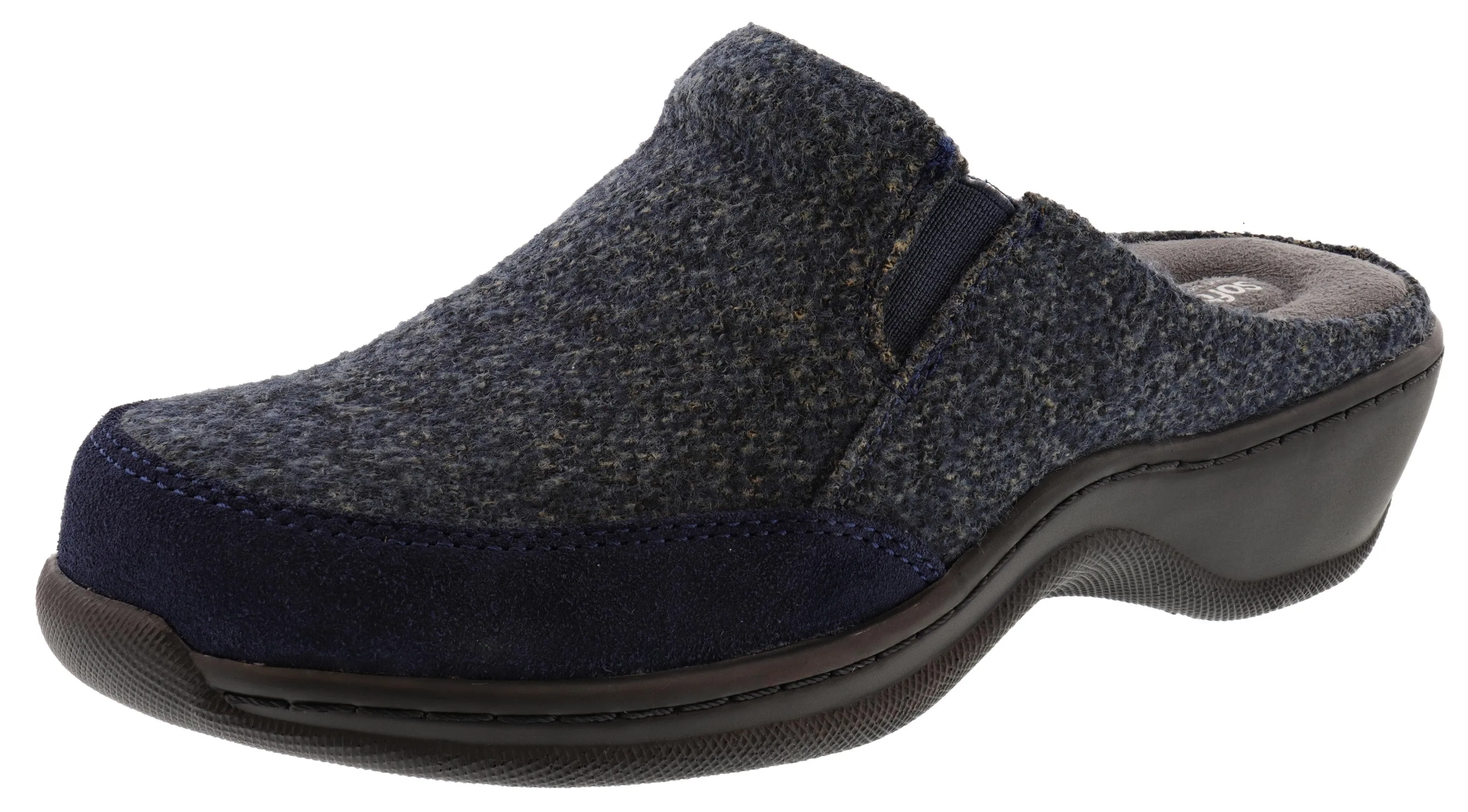 Softwalk Women's 2E Wide Width Slip On Clogs Slip Control