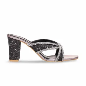 Elegant Lines Black Fancy Slipper FN7811