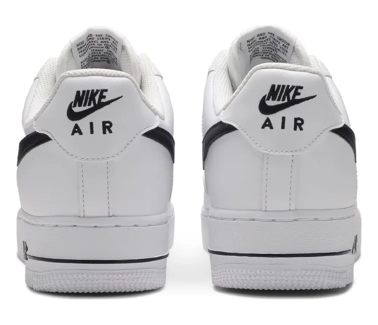 Impact Absorbing Insoles Torsion control Men's Nike Air Force 1 Low (White Black)