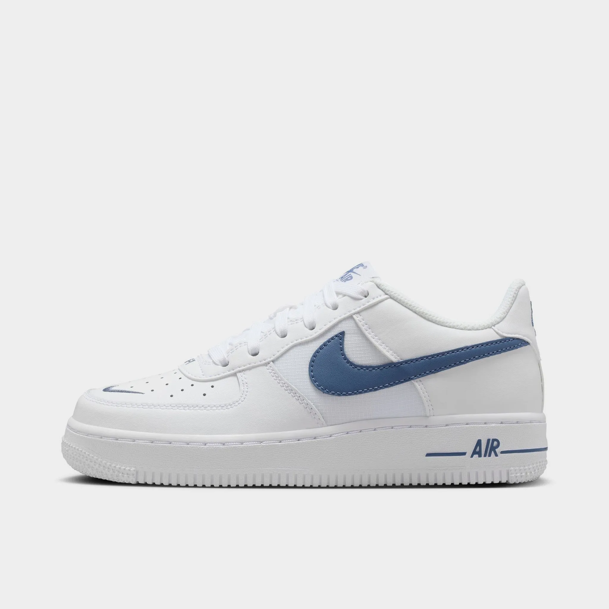 Nike Air Force 1 GS White / Diffused Blue Dynamic Traction Pattern Synthetic Finish