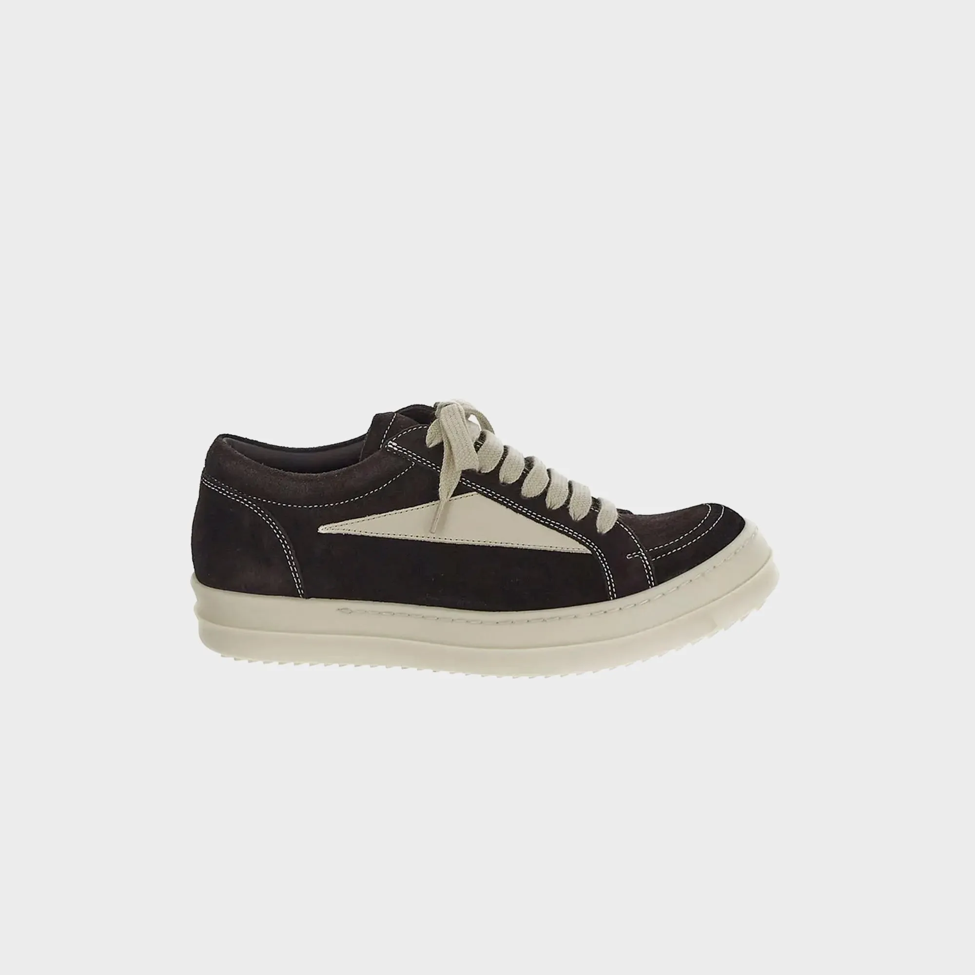 Rick Owens WMNS Vintage Sneakers Scarpe - Pelle Mahogany / Milk Move Light Anti corrosion