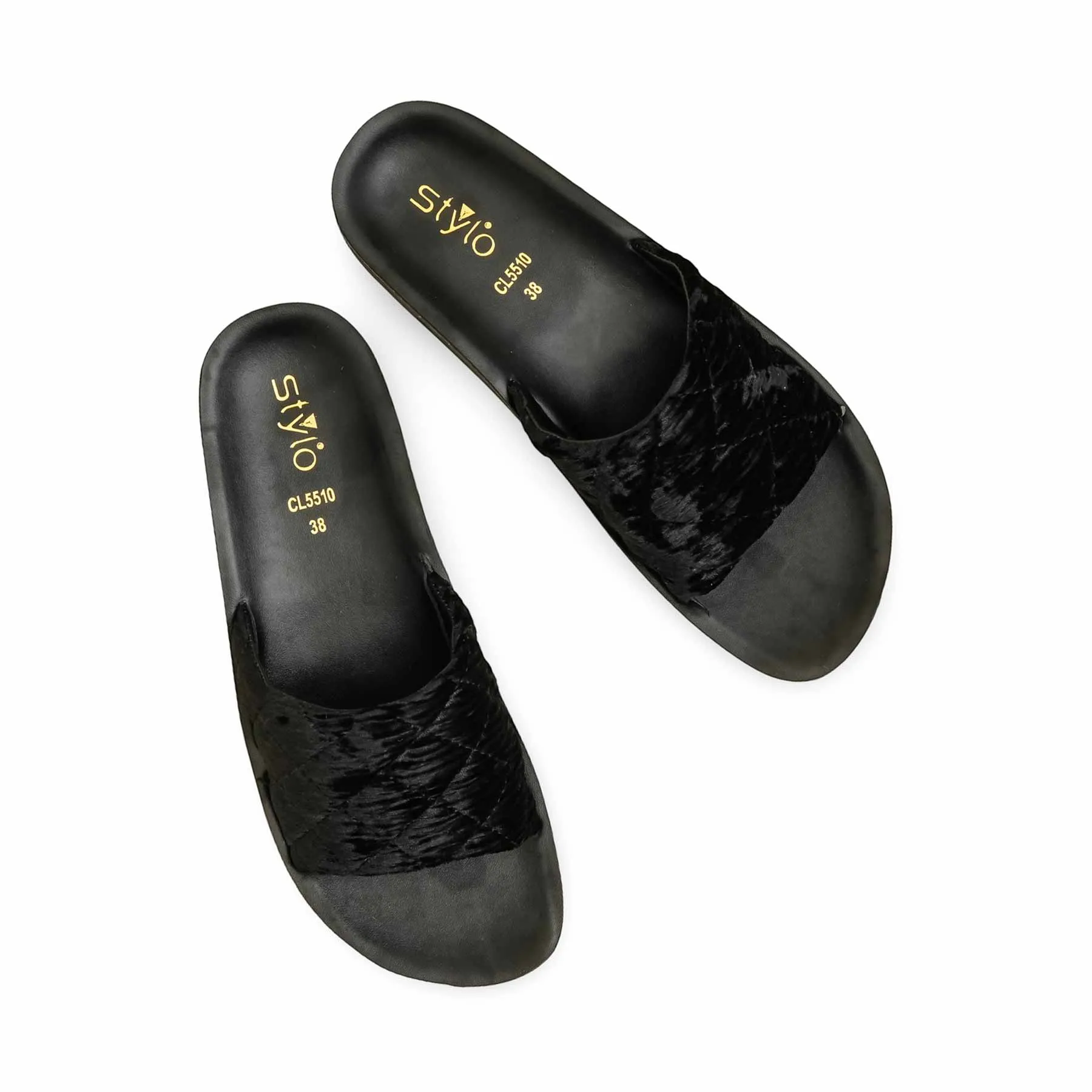 Lightweight Step Design Mood Black Casual Softy CL5510