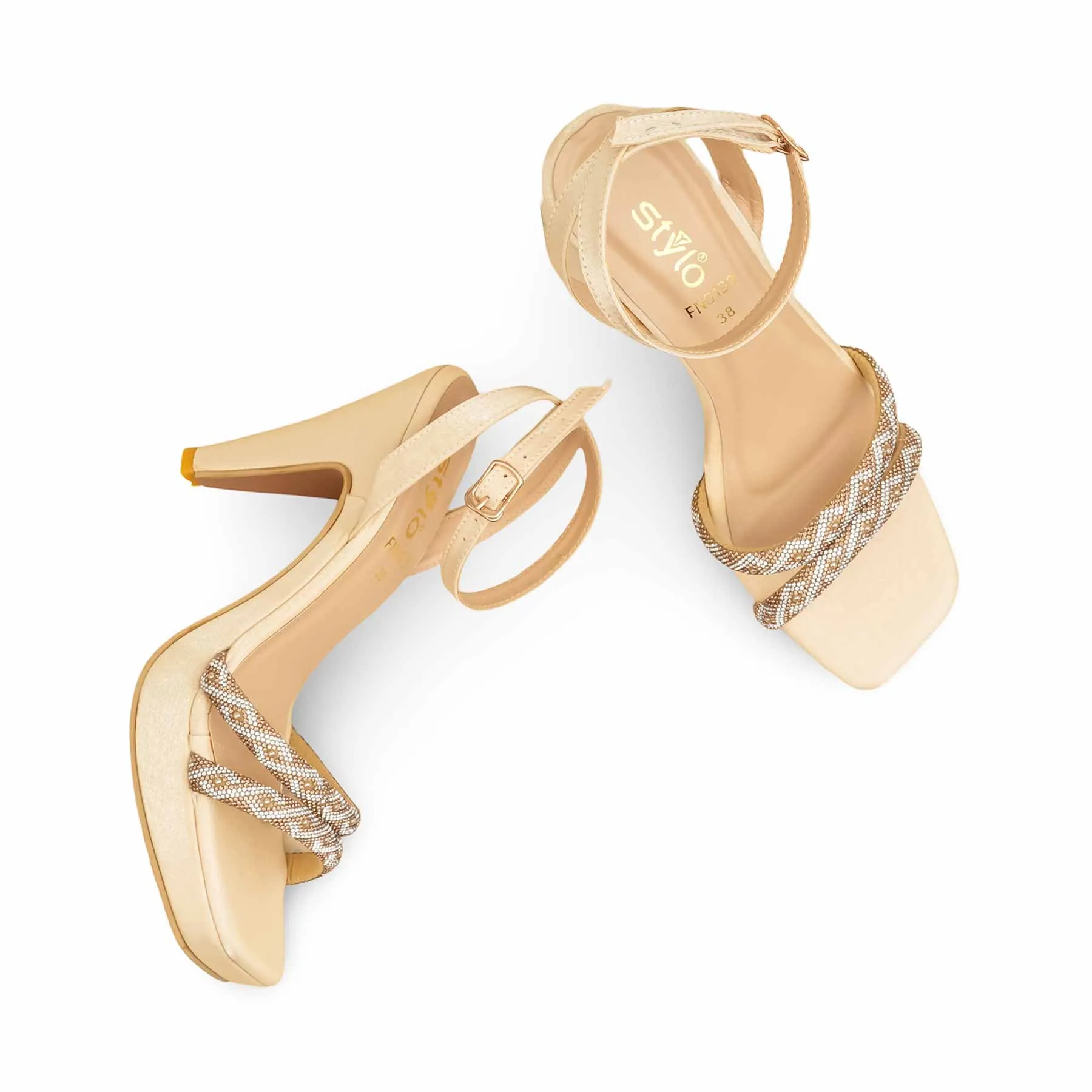Pack Easy Love Pick Golden Fancy Bridal Sandal FN6193