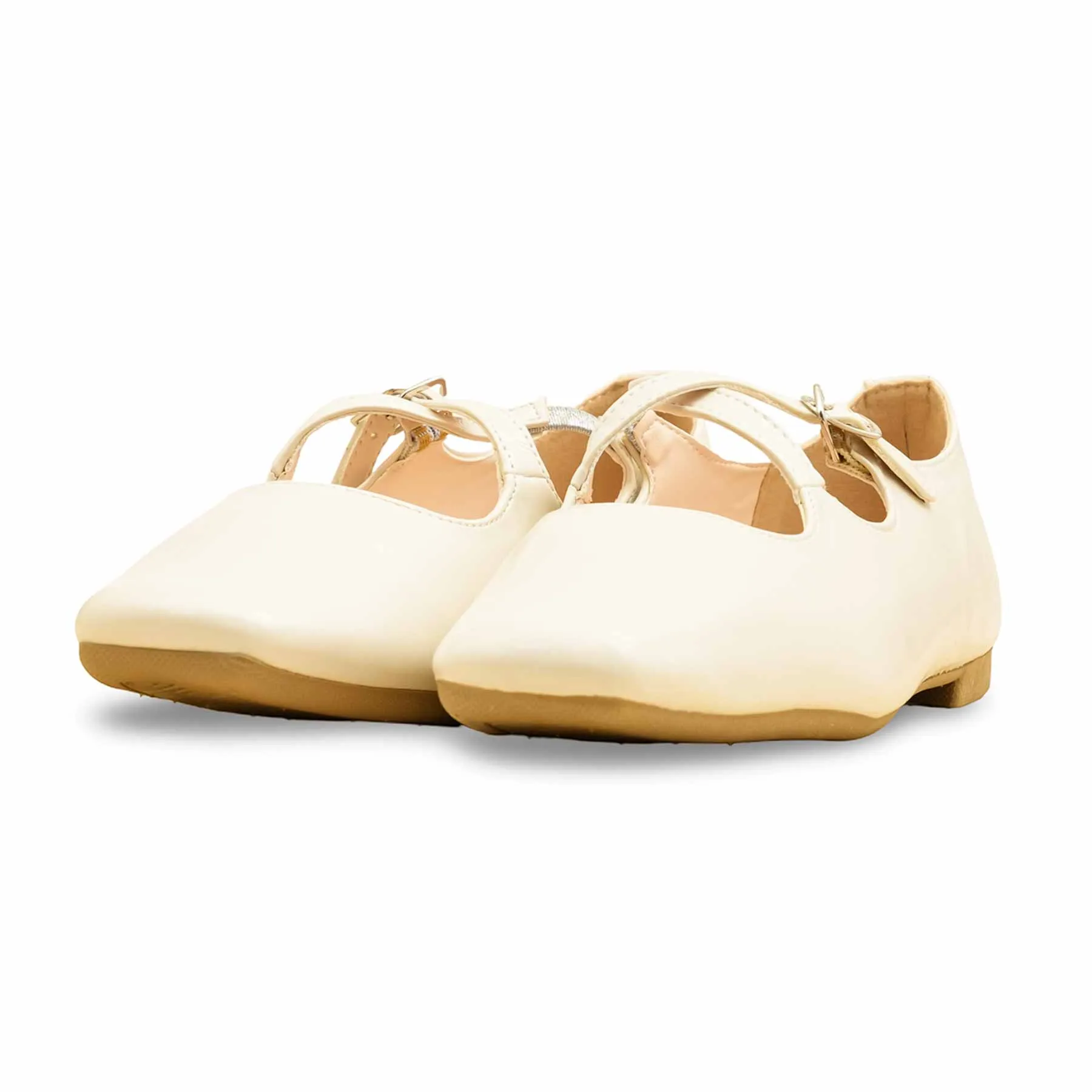 Cream Pumps For Ladies WN1232 Soft Style