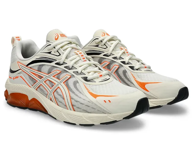 Men's Asics Gel Quantum 180 8 (Cream/Shocking Orange) Leather Shock Diffusion
