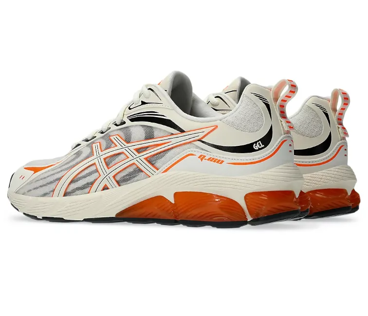 Men's Asics Gel Quantum 180 8 (Cream/Shocking Orange) Flat Bottom Multi-Sport Design