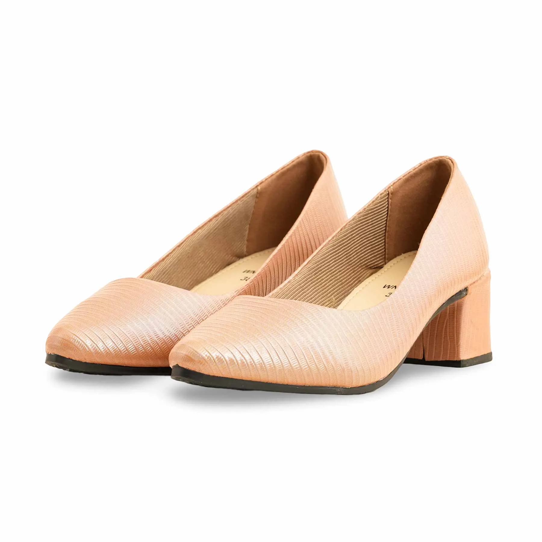 Peach Court Shoes For Women WN7479 Trade Day Casual Wear
