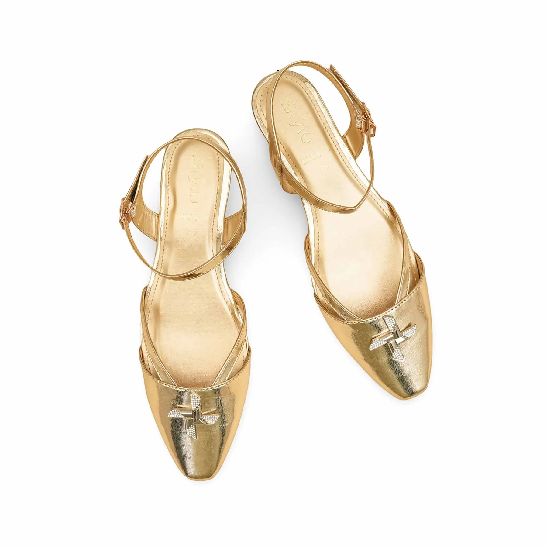 Minimalist Design Golden Back Open For Women WN5428