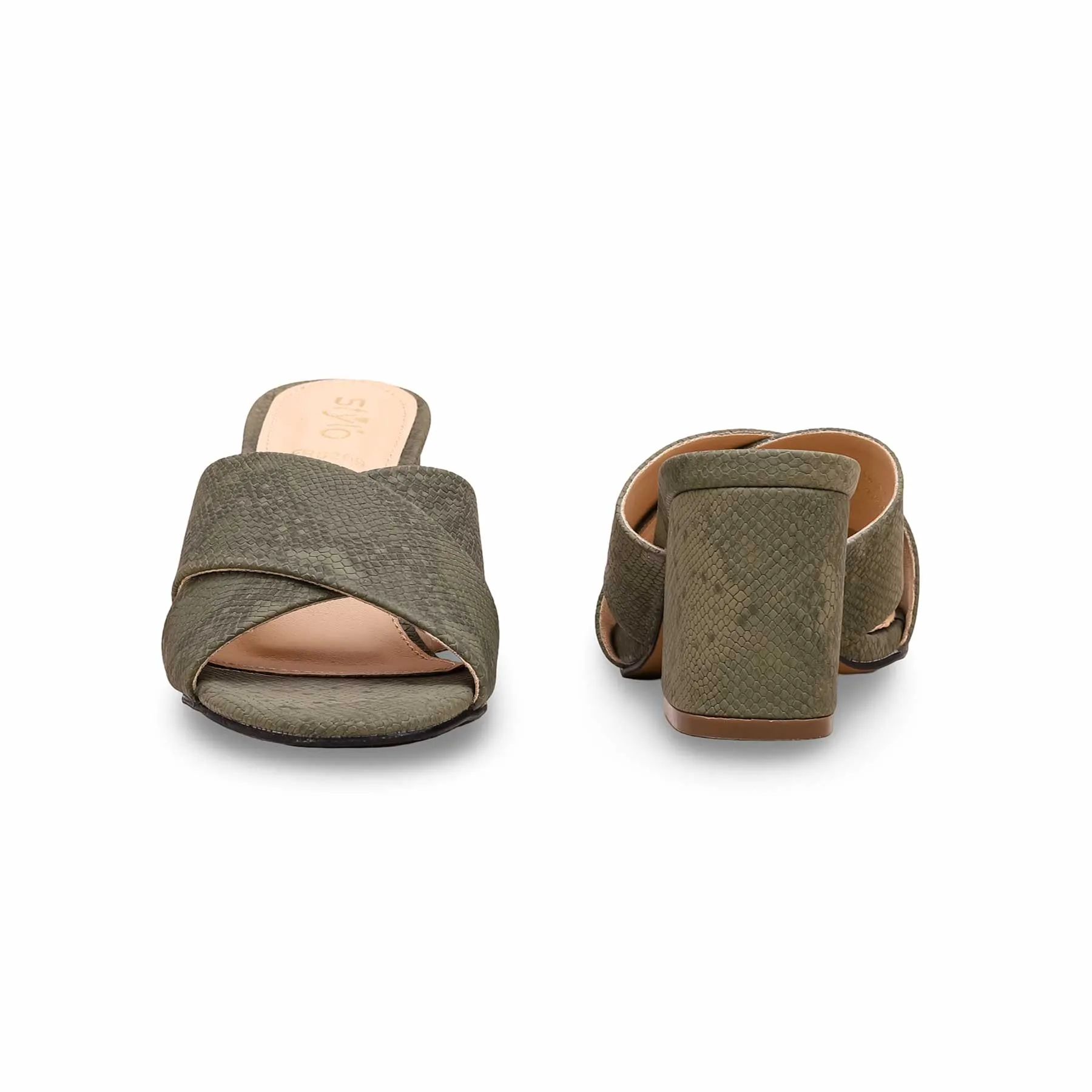 Green Formal Slipper FR8269 Luxury Feel