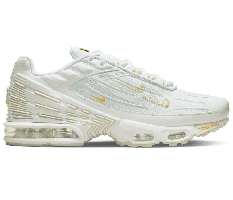 Matte Finish Men's Nike Air Max Plus TN III (White/Gold)