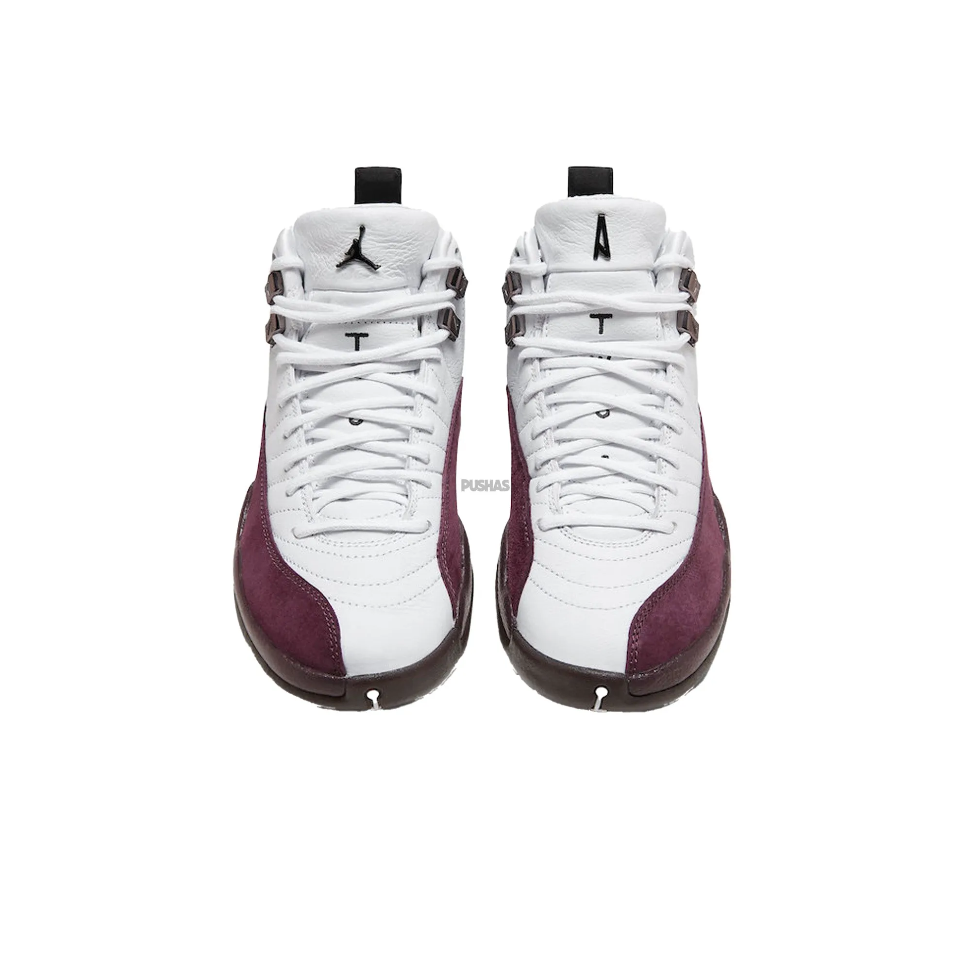 Air Jordan 12 x A Ma Maniere 'Burgundy White' W (2023) Vegan Synthetic Leather Sleek Build