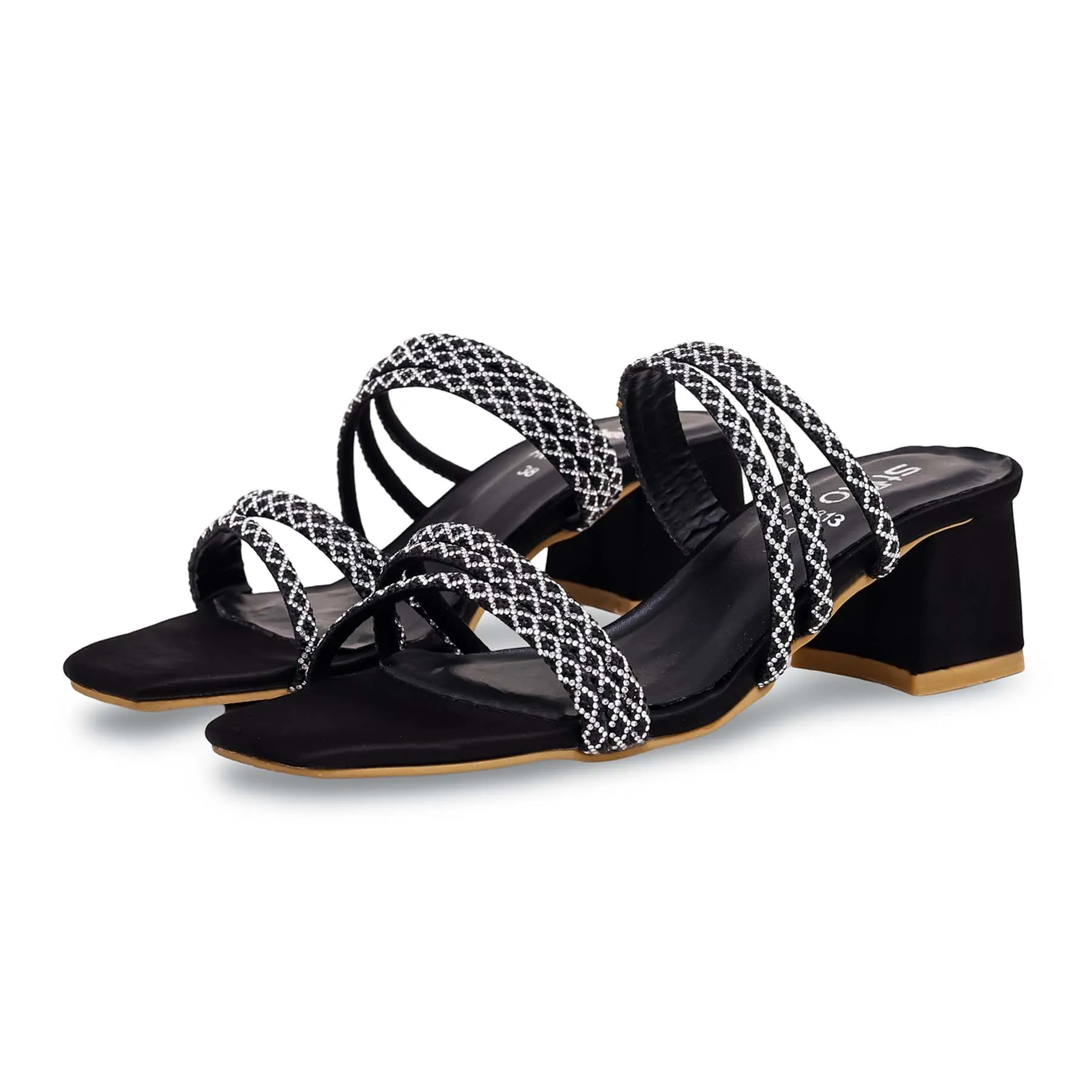 Elegant Booties Cafe Moment Black Fancy Slipper FN7813